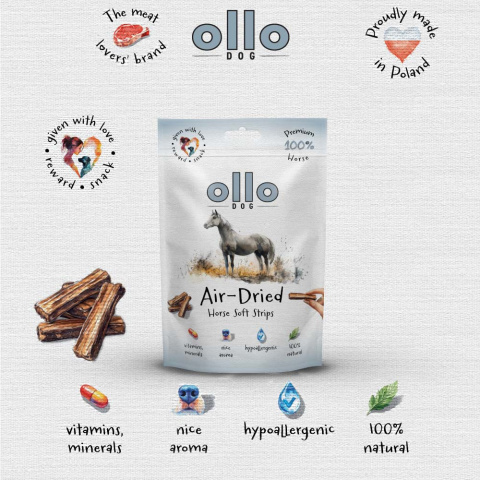 Ollo Air Dried Lamb Strips Paski z koniny 80g Ollo Air Dried Lamb Strips Paski z koniny 80g