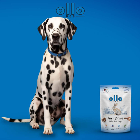 Ollo Air Dried Rabbit Strips Paski z królika 80g Ollo Air Dried Rabbit Strips Paski z królika 80g