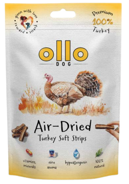 Ollo Air Dried Turkey Strips Paski z indyka 80g Ollo Air Dried Turkey Strips Paski z indyka 80g