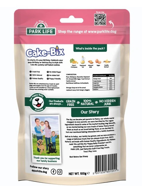 Park Life Cake Bix Birthday Cake Ciasteczka dla psa 100g
