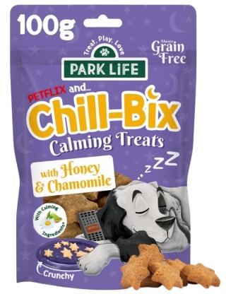 Park Life Chill Bix Calming Uspokajające ciasteczka dla psów z miodem i rumiankiem 100g