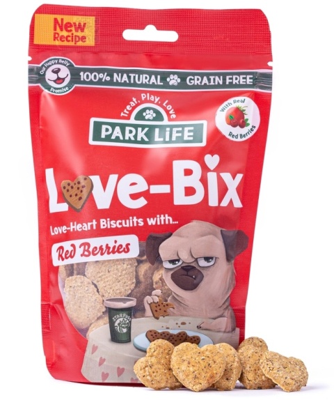 Park Life Love Bix Serduszkowe ciasteczka z truskawkami i żurawiną 100g