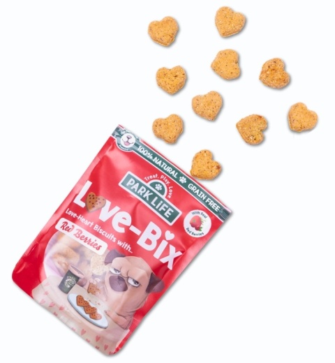 Park Life Love Bix Serduszkowe ciasteczka z truskawkami i żurawiną 100g