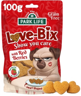 Park Life Love Bix Serduszkowe ciasteczka z truskawkami i żurawiną 100g