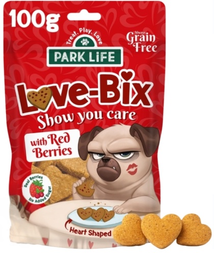 Park Life Love Bix Serduszkowe ciasteczka z truskawkami i żurawiną 100g