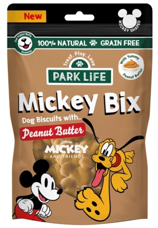 Park Life Mickey Bix Ciasteczka dla psa z masłem orzechowym 100g
