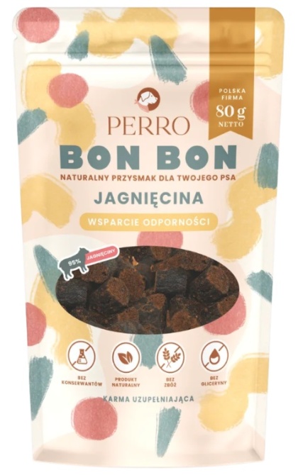 Perro BON BON Wsparcie odporności Jagnięcina 80g