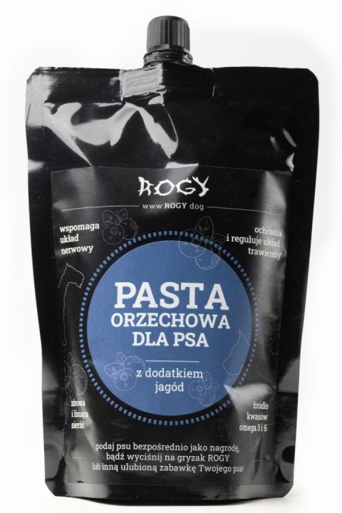 Rogy Pasta orzechowa z jagodami 300g