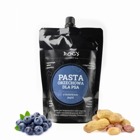 Rogy Pasta orzechowa z jagodami 300g