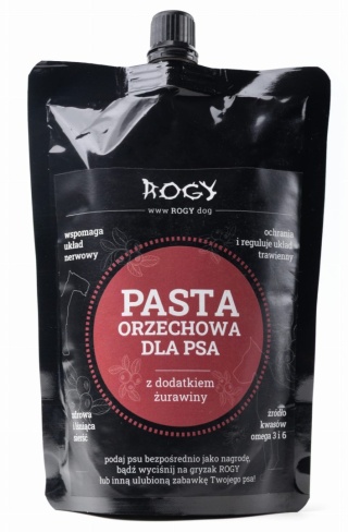 Rogy Pasta orzechowa z żurawiną 300g