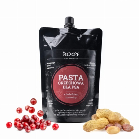 Rogy Pasta orzechowa z żurawiną 300g
