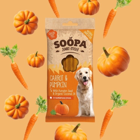 Soopa Dental Stick Jumbo Marchewka i Dynia 170g