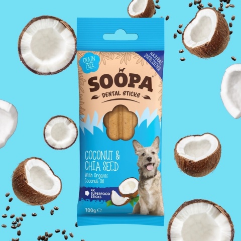 Soopa Dental Stick Kokos i Nasiona Chia 100g