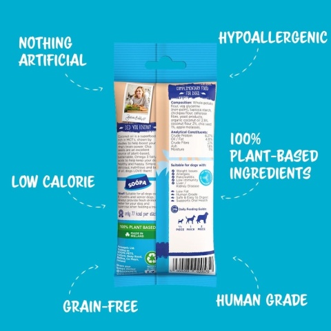Soopa Dental Stick Kokos i Nasiona Chia 100g