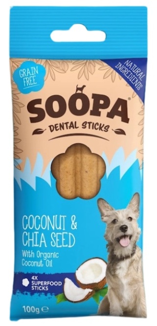 Soopa Dental Stick Kokos i Nasiona Chia 100g