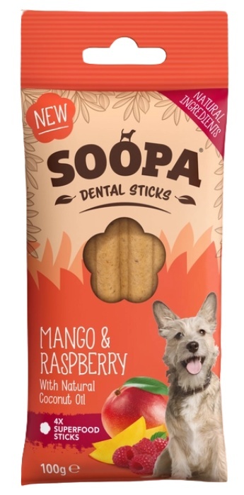Soopa Dental Stick Mango i maliny 100g