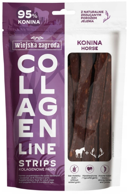 Wiejska Zagroda Kolagenowe paski Konina 100g