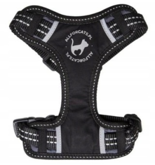 Allfordogs Szelki sportowe z podszyciem siateczkowym, czarne