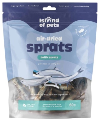 Island of Pets Suszone Szprotki 80g