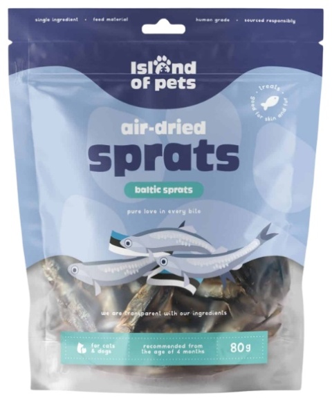 Island of Pets Suszone Szprotki 80g