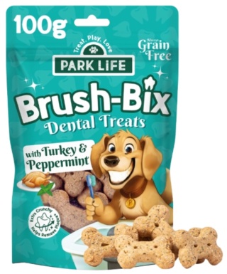 Park Life Brush-Bix Dog Dentystyczne ciasteczka z indykiem i miętą 100g