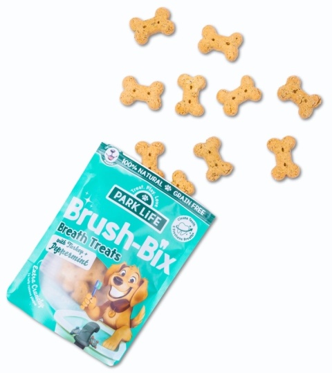 Park Life Brush-Bix Dog Dentystyczne ciasteczka z indykiem i miętą 100g