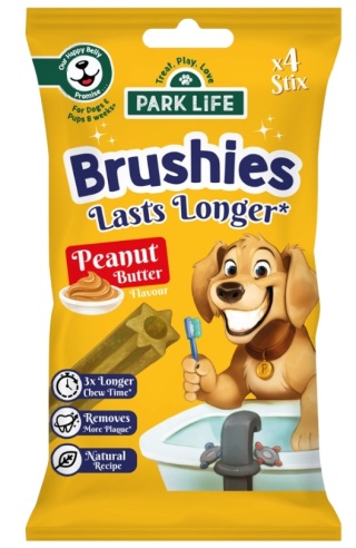 Park Life Brushies Pałeczki dentystyczne z masłem orzechowym 80g
