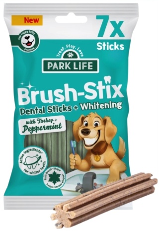 Park Life Brushies Whitening Pałeczki dentystyczne z indykiem i miętą 180g