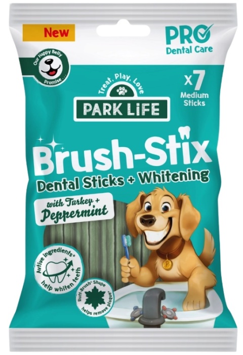 Park Life Brushies Whitening Pałeczki dentystyczne z indykiem i miętą 180g