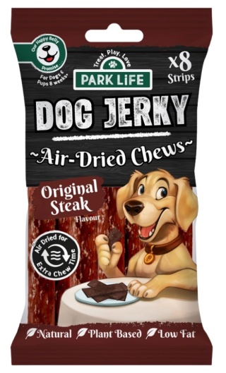 Park Life Dog Jerky Strips Roślnne paseczki o smaku steka 70g