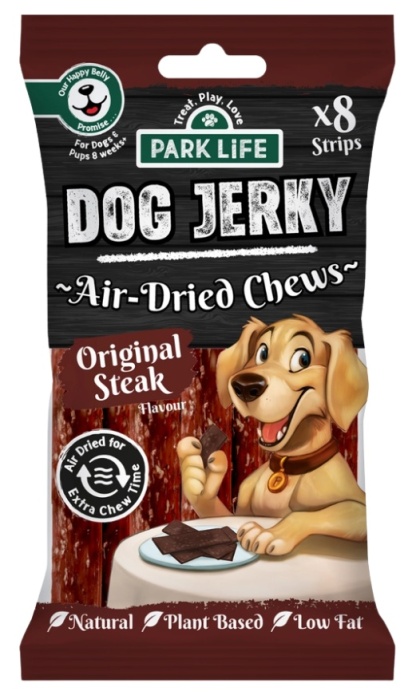 Park Life Dog Jerky Strips Roślnne paseczki o smaku steka 70g