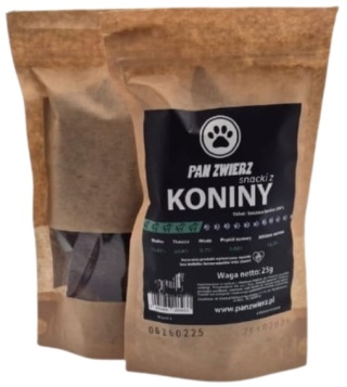 Suszone smaczki dla psa Pan Zwierz Konina 25g