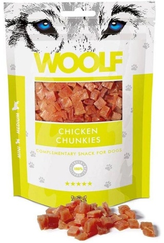 Woolf Chicken Chunkies Trenerki dla psa z kurczaka 100g