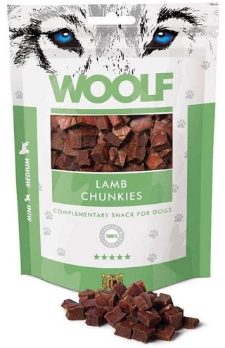 Woolf Lamb Chunkies Trenerki dla psa z jagnięciny 100g