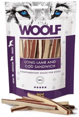 Woolf Lamb and Cod Sandwich Przysmak dla psów z jagnięciną i dorszem 100g
