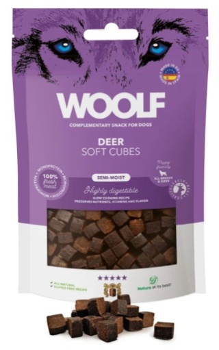 Woolf Soft Cubes Jeleń 100g
