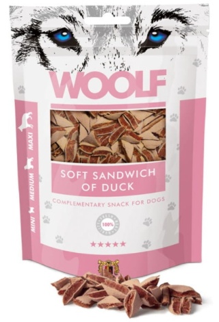 Woolf Soft Sandwich of Duck Przysmak dla psów z kaczką 100g