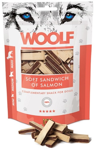 Woolf Soft Sandwich of Salmon Przysmak dla psów z łososia 100g