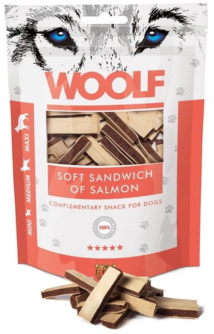 Woolf Soft Sandwich of Salmon Przysmak dla psów z łososia 100g