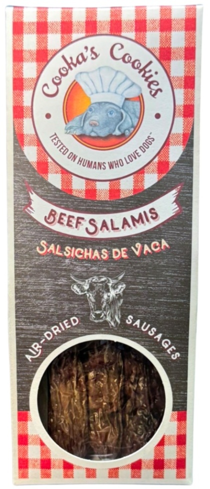 Cooka's Cookies Beef Salamis Kiełbaski wołowe 80g