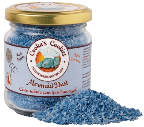 Cooka's Cookies Mermaid Dust Topper z kokosem i spiruliną 65g