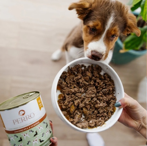 Karma mokra Perro Junior Jagnięcina z cukinią dla szczeniąt 400g