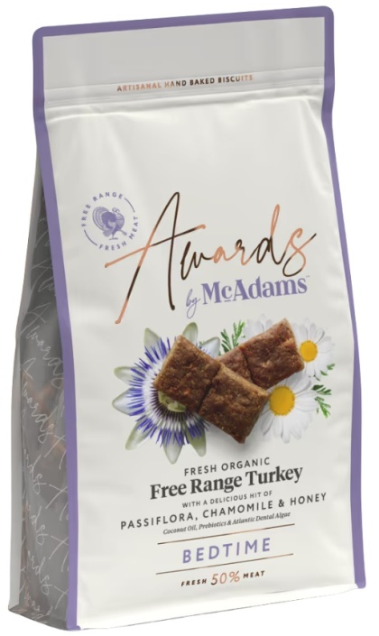 McAdams Uspokajające smaczki dla psów Indyk z passiflorą, rumiankiem i miodem 150g