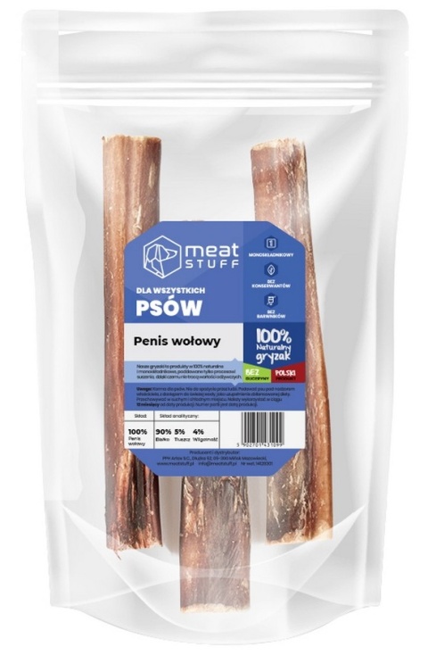Meatstuff Penis wołowy 15cm 3szt