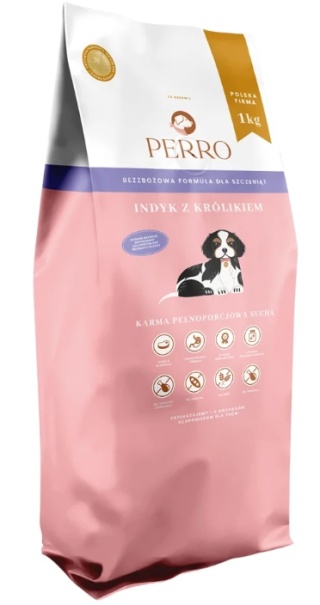 Perro Karma sucha Junior Indyk z królikiem 1kg