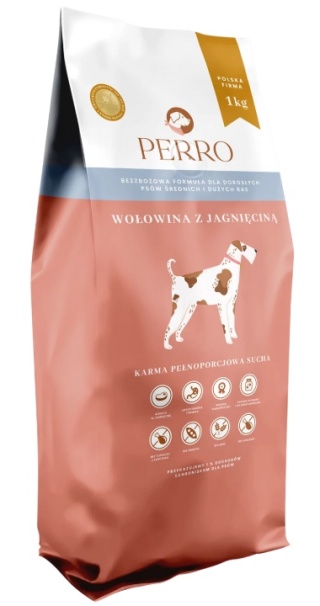 Perro Karma sucha dla średnich i dużych ras Wołowina z jagnięciną 1kg
