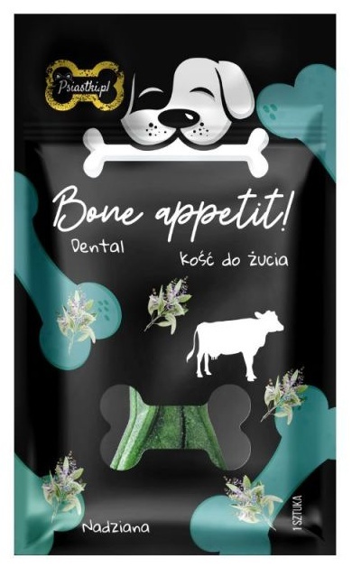 Psiastki Bone Appetit! Kość do żucia Dental z szałwią i spiruliną