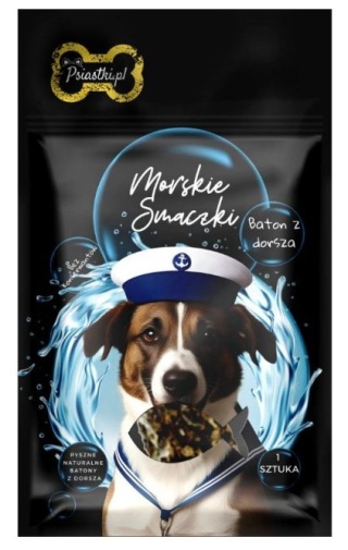 Psiastki Morskie smaczki Baton z dorsza