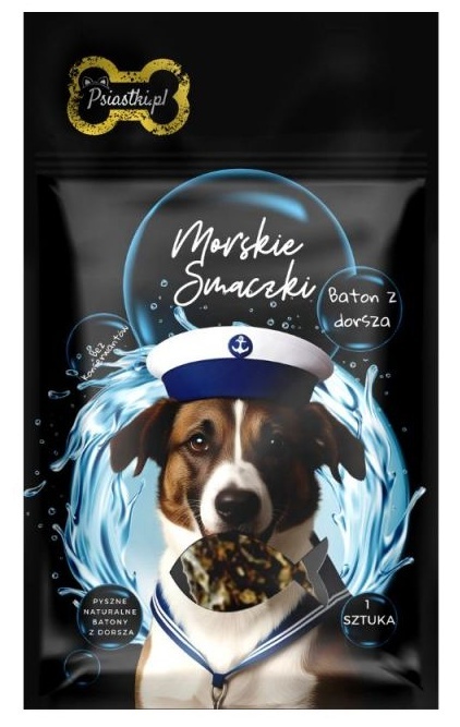Psiastki Morskie smaczki Baton z dorsza