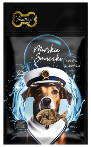 Psiastki Morskie smaczki Kostka z dorsza 100g
